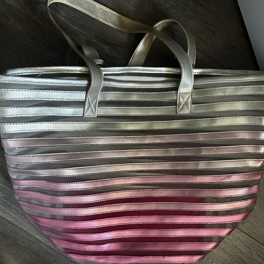 Elegant Pink and Gold Victorias Secret Tote / Beach Bag